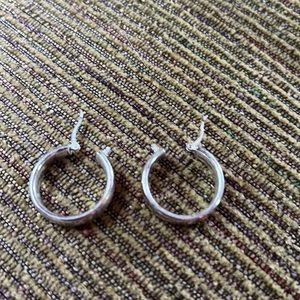 Sterling Silver Hoop Earrings.